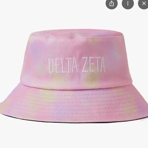 Delta Zeta NWT Pale Pink Watercolor Bucket Sun Hat New Sorority College
